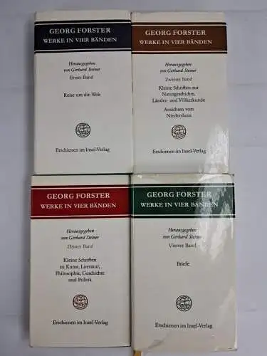 Buch: Georg Forster - Werke in vier Bänden, 1967, Insel-Verlag, 4 Bände, Leinen