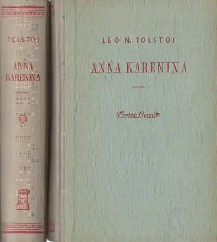 Buch: Anna Karenina, Roman in 2 Bänden, Tolstoi, Leo, 1953, Hermann Böhlaus
