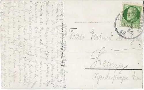 AK Berchtesgaden. ca. 1916, Postkarte. 1916, Verlag Franz Hayer, gebraucht, gut