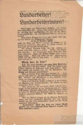 Buch: Flugblatt, KPD. Ca. 1920, Druck: Produktionsgenossenschaft Halle-Merseburg