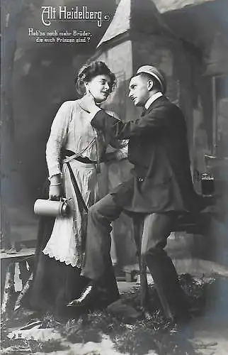 AK Alt Heidelberg. ca. 1904, Operette, Postkarte, gebraucht, gut