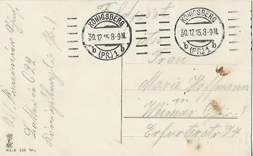 AK Die besten Glückwünsche zum neuen Jahre. 1915, Postkarte, Neujahr, gut