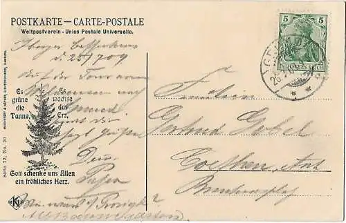 AK Goslar a. Harz. Schlüterstraße mit Steinberg. ca. 1909, Postkarte. Serien Nr