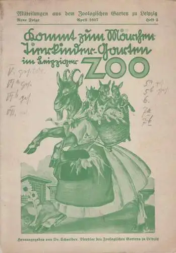 Heft: Kommt zum Märchen-Tierkinder-Garten im Leipziger Zoo, Dr. Schneider, 1937