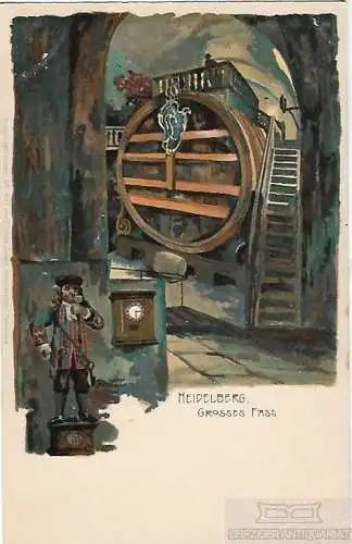 AK Heidelberg. Grosses Fass. ca. 1919, Postkarte. Ca. 1919, gebraucht, gut