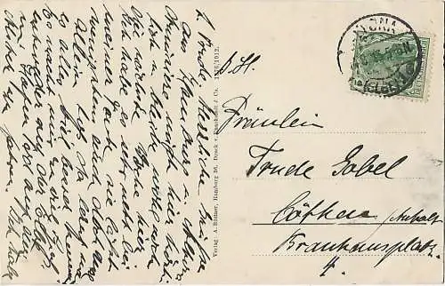 AK Altona. Blick vom Elbberg. ca. 1913, Postkarte. Ca. 1913, Verlag A. Büttner