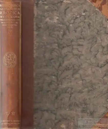 Buch: Bibliotheca Germanorum Erotica & Curiosa, Band IV (L - M), Hayn. 1913