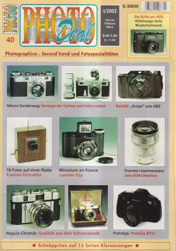 Zeitschrift: Photo Deal 40, I / 2003, Rudolf Hillebrand, Fotografie, 2003