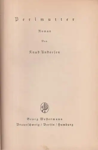 Buch: Perlmutter, Roman. Andersen, Knud, Georg Westermann Verlag, gebraucht, gut