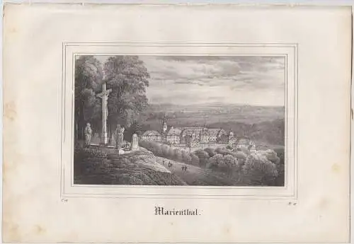 Lithografie: Marienthal, Eduard Pietzsch & Comp, Saxonia, 1836, Ansicht, Grafik