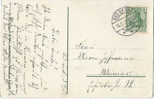 AK Bad Berka bei Weimar. Die Trebe. ca. 1913, Postkarte. Ca. 1913