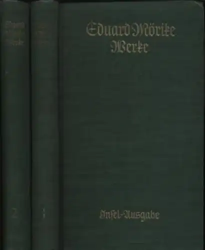 Buch: Werke, Mörike, Eduard. 1941, Insel Verlag, in zwei Bänden