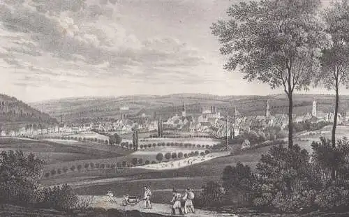 Lithografie: Gera, Eduard Pietzsch & Comp, Saxonia, um 1836, Ansicht, Grafik