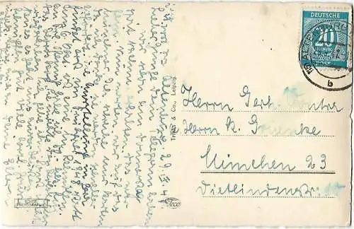 AK Skatstadt Altenburg. Schloßhof. ca. 1947, Postkarte. Ca. 1947, gebraucht, gut