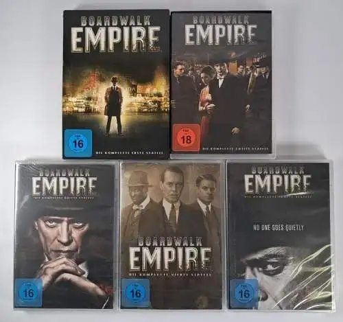 5 DVD-Boxen: Boardwalk Empire. Staffel 1-5 (komplett), M.  Scorsese, S. Buscemi