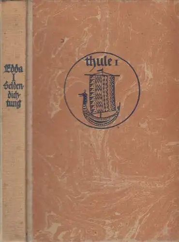 Buch: Edda, Heldendichtung. Erster Band, Thule I  Niedner, 1923, Diederichs