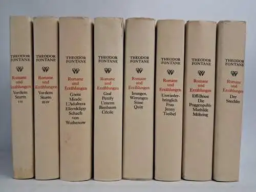 Buch: Romane und Erzählungen in acht Bänden, Fontane, Theodor. 8 Bände, Aufbau