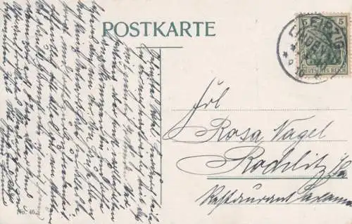 AK Leipzig. Altes Rathaus mit Siegesdenkmal. ca 1910, Postkarte. No. 46