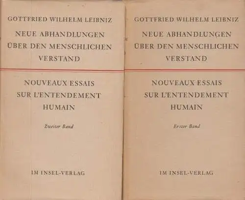 Buch: Neue Abhandlungen über den menschlichen Verstand. Leibnitz, 2 Bände, Insel