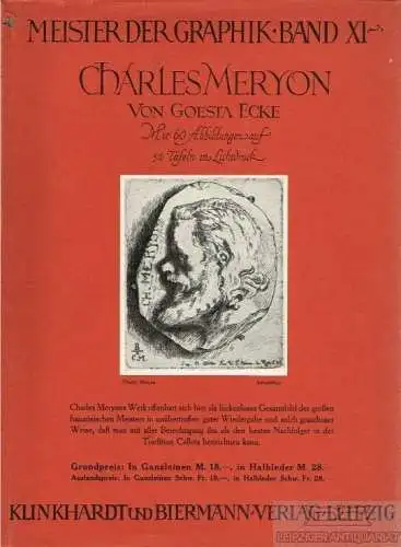 Buch: Charles Meryon, Ecke, Goesta. Meister der Graphik, gebraucht, gut