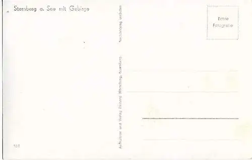 AK Starnberg a. See mit Gebirge. ca. 1915, Postkarte. Serien Nr, ca. 1915