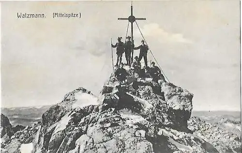 AK Watzmann. Mittelspitze. ca. 1920, Postkarte. Serien Nr, ca. 1920