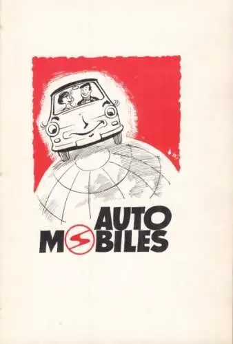 Buch: Automobiles. 1971, VEB Sachsenring Automobilwerke, Karikaturen
