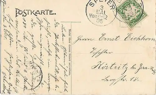AK Speyer. Die Gedächtniskirche der Protestation von 1529. ca. 1905, Postkarte