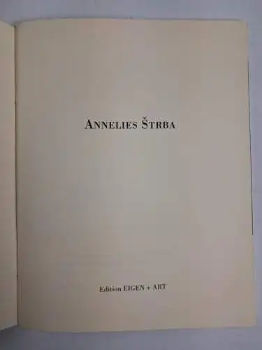 Ausstellungskatalog: Annelies Strba, 1992, Edition EIGEN + ART, signiert