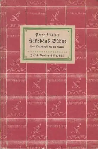 Insel-Bücherei 431, Jakobäas Sühne, Dörfler, Peter, Insel Verlag, gebraucht, gut