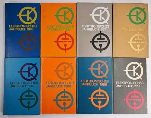 8 Bücher Elektronisches Jahrbuch für den Funkamateur 1983-1990, Militärverlag