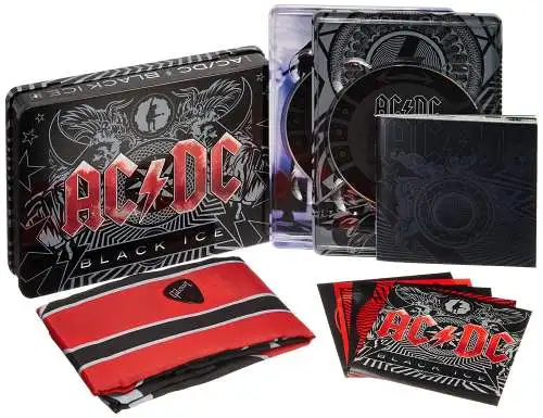 Steelbox: AC/DC - Black Ice, inkl. CD/DVD, Flagge, Sticker-Set und Plektrum