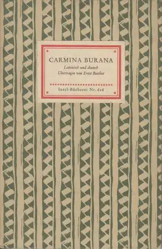 Insel-Bücherei 626, Carmina Burana, Buschor, Ernst, 1957, Insel Verlag