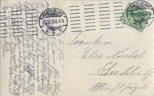 AK Mädchen mit Tuch und Sonnenblumen. ca. 1910, Postkarte, gebraucht, gut