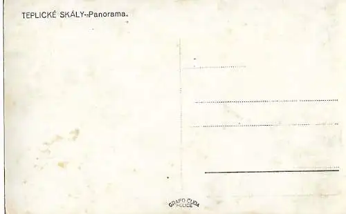 AK Teplicke Skaly Panorama. ca. 1920, Postkarte. Ca. 1920, gebraucht, gut