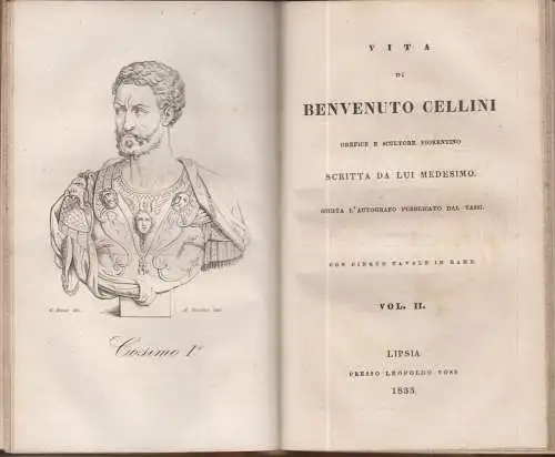 Buch: Vita di Benvenuto Cellini, Cellini, B., 1833, Leopold Voss, gebraucht, gut