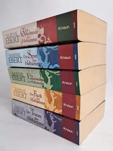 Buch: Die Hebamme 1-5 (komplett) Sabine Ebert, 5 Bände Knaur, gebraucht sehr gut