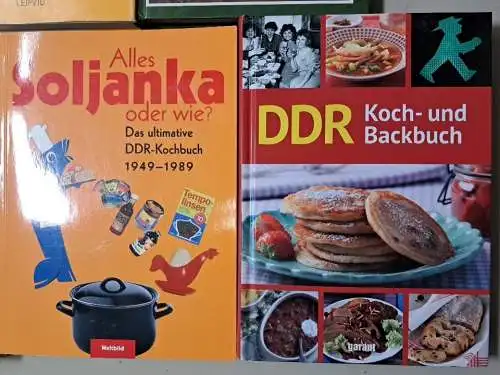 12 Bücher DDR-Kochbücher: DDR Koch- und Backbuch; Leipziger Allerlei; Soljanka..