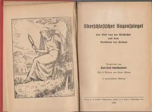 Buch: Oberschlesischer Sagenspiegel, Karl-Ernst Schellhammer, 1941, E. Cieslik