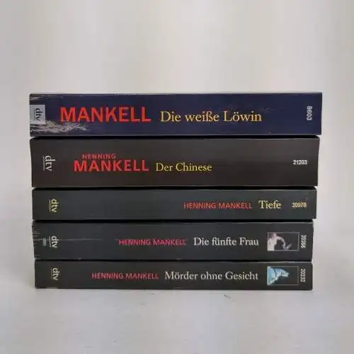 5 Bücher Henning Mankell, Taschenbücher, Krimis, Sammlung, Konvolut, 5 Bände