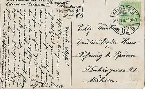 AK Budapest. Parlamentshaus. ca. 1913, Postkarte. Ca. 1913, Verlag Jakob Schwarz