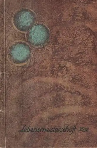 Buch: Lebensmeisterschaft Sechster und Siebenter Brief, Dualim, 1919