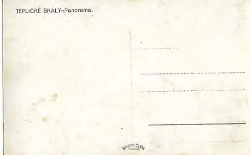AK Teplicke Skaly Panorama. ca. 1920, Postkarte. Ca. 1920, gebraucht, gut