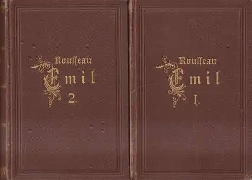 Buch: Emil oder Ueber die Erziehung, Rousseau, Jean-Jaques. 2 Bände, Reclam