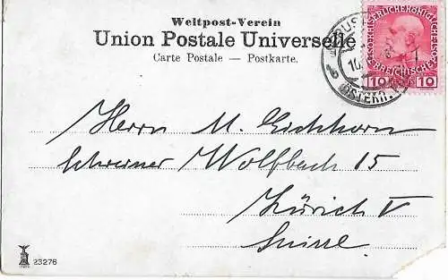AK Ain-Karim. St. Johann. ca. 1908, Postkarte. Serien Nr, ca. 1908