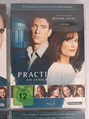 4 DVD-Boxen: Practice - Die Anwälte. Vol. 1-3 + Die finale Staffel, D. E. Kelley