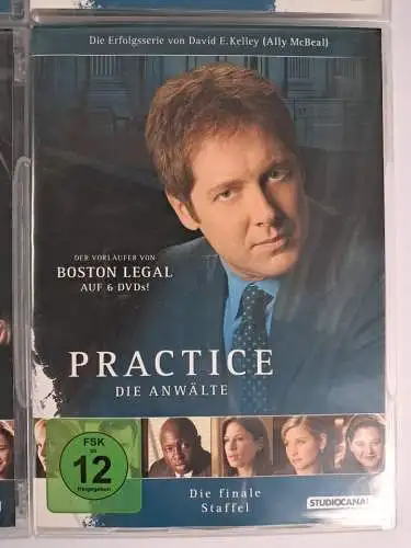 4 DVD-Boxen: Practice - Die Anwälte. Vol. 1-3 + Die finale Staffel, D. E. Kelley