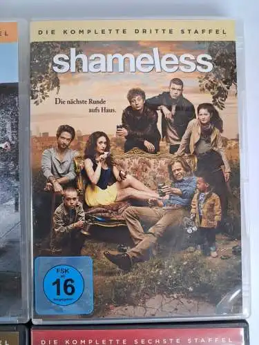 6 DVD Boxen: Shameless Staffel 1-6, Paul Abbott, William H. Macy, Serie