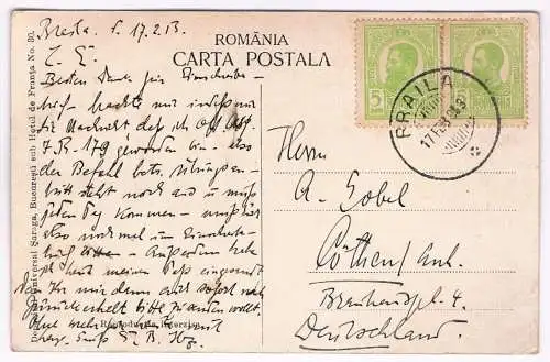 AK Salutari din Romania. Ciobani. Postkarte, ca. 1913, gebraucht, gut, gelaufen