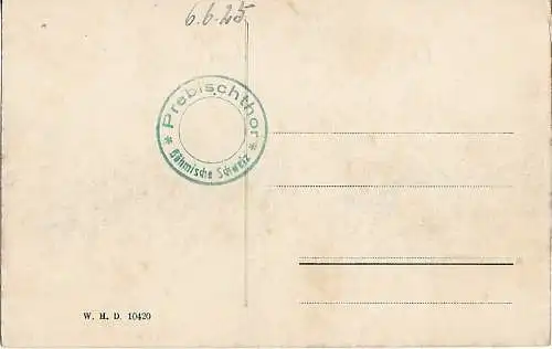 AK Edmundsklamm. Festung. Böhm. Schweiz. ca. 1925, Postkarte. Serien Nr